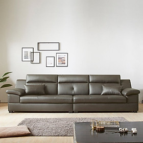 SF315 - GHẾ SOFA DA THẬT 4 CHỖ NGỒI KÈM ĐÔN KHÔNG TAY