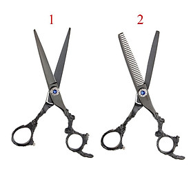 2-Piece Pack - 6.5 Inch - Hairdressing Scissors Set Hair Cutting Hair Scissors /
