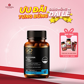 Viên uống tinh chất Hàu nhập khẩu chính hãng New Zealand GO OYSTER + ZinC (60 viên) giúp tăng cường sinh lý nam, cải thiện chất lượng tinh trùng