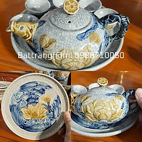 Mua Bộ ấm chén thờ men rạn Bát Tràng(mẫu mới)
