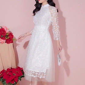 Áo dài cách tân diện tết, đi chơi, ren 3d