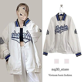 Áo khoác bomber jacket chữ Sturdur dù 2 lớp form rộng nam nữ