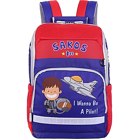 Balo học sinh thời trang sakos snappy - họa tiết dễ thương, siêu nhẹ, chống gù, bảo vệ đôi vai và cột sống của trẻ