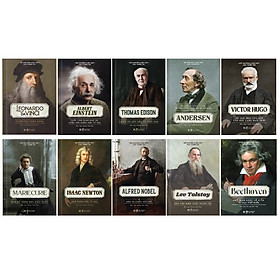 Combo 10 cuốn bộ sách Thiên Tài: Albert Einstein, Marie Curie, Leonardo DaVinci, Alfred Nobel, Andersen, Lev Tolstoy, Thomas Edison, Isaac Newton, Victor Hugo, Beethoven