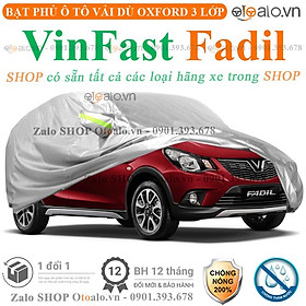 Bạt che phủ xe ô tô vinfast fadil vải dù 3 lớp cao cấp bpxot - otoalo