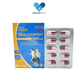 Viên xương khớp USAR GLUCOSAMIN 500mg Hộp 100 viên