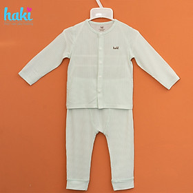Bộ quần áo sơ sinh cho bé vải gỗ sồi - modal siêu mềm mịn cao cấp - đồ sơ sinh cho bé (2,5kg - 15kg) - bộ cộc tay cho bé Haki BM003