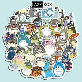 Sticker hình dán TOTORO anime dễ thương cute, pastel trang trí mũ bảo hiểm, dán Laptop, journal, sổ tay