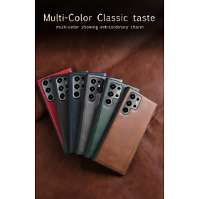 Ốp lưng da cho Samsung Galaxy S21, S21 FE, S21 Plus, S21 Ultra hãng X-level cao cấp viền mềm chống sốc - Hàng chính hãng