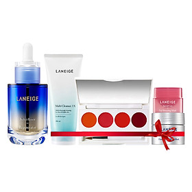 Tinh Chất Ngăn Ngừa Lão Hoá Laneige Perfect Renew Regenerator (40ml) - Tặng Mặt Nạ Ngủ Ngăn Ngừa Lão Hóa (10ml) + Sữa Rửa Mặt Đa Năng (100ml) + Mặt Nạ Môi (3g) + Vỉ Son Serum Intense 4 Màu