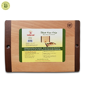 Mua Thớt Gỗ Beech Chữ Nhật Tay Quai Dài Loại Nhỏ ED325 ( 32.5 x 23.5 x 2 cm )- Đồ Gỗ Nhà Bếp Thương Hiệu Trường Sơn