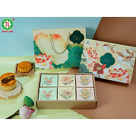 Bộ hộp Bánh trung thu Phát Lộc 6 bánh có trứng 100g - Thành Long - 600g  - VIỆT NAM