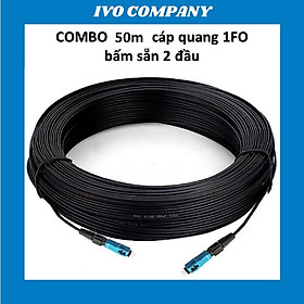 COMBO 50m Dây Cáp Quang 1 FO (Cáp dẹt) Bấm Sẵn Hai Đầu