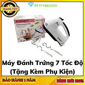 Mua Máy Đánh Trứng Cầm Tay Scarlet 7 Tốc Độ - Phới Đánh Trứng Công Suất 180W ( Tặng Kèm 2 Phụ Kiện )