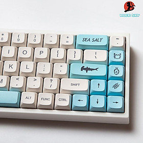 [Fast Shipping] Sea Salt Milk XDA profile  PBT Keycaps Dye-Sub 61 64 68 84 87 96 980 104 108