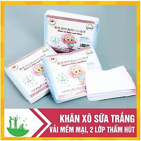 Mua Gói 10 chiếc khăn xô hai lớp siêu thấm chăm sóc cho bé