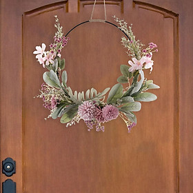 Hanging Door Wreath Floral Artificial Flower Wreath for Front Door Home Yard