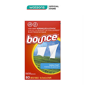 Giấy Thơm Quần Áo Bounce Dùng Cho Máy Sấy Outdoor Fresh 80 Tờ