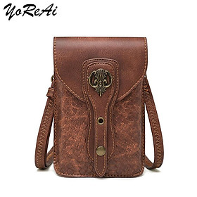 YoReAi Người  Sứ Giả Punk Túi Mini Đeo Vai Đeo Chéo Đa Chức Năng Điện Thoại Di Động Ví Đầu Máy Ngoài Trời Tai Nghe Chụp Tai Túi