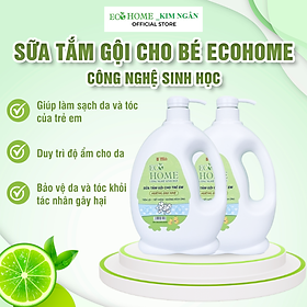 Sữa Tắm Gội Trẻ Em Ecohome Công Nghệ Sinh Học Bảo Vệ Nuôi Dưỡng Da Và Tóc Bé Vượt Trội 1000ml