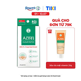 Miếng dán mụn giúp giảm mụn sưng viêm Acnes Clear Patch (24 Miếng)