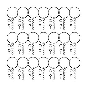 360 Pcs Keychain Rings with Jump  Screw Eye Pins Key  Parts 25mm