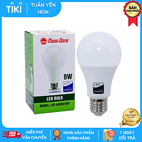 06 Bóng đèn led tròn 9W Rạng Đông, Model LED BULB LED A60N1/9w