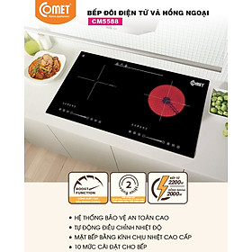 Mua Bếp đôi hồng ngoại - điện từ 2000W COMET - CM5588 - Hàng Chính Hãng