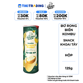 Snack Khoai Tây Thượng Hạng THE GOLDEN DUCK Vị Bơ Rong Biển Kombu Hộp 125g