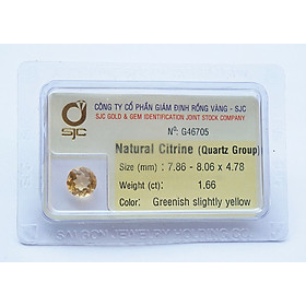 Mua Mặt đá thạch anh vàng citrine kiểm định tự nhiên mài giác tròn