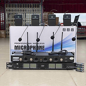 Mua Micro Đeo Tai Đầu Thu MTMAX AKM44 PLUS – Kèm 4 Micro Đeo Tai  Khả Năng Thu Phát Đến 120m Bảo Hành 12 Tháng Thiết Kế 4 Kênh Tần Số Độc Lập  dùng âm thanh sự kiện  trường học hàng nhập khẩu