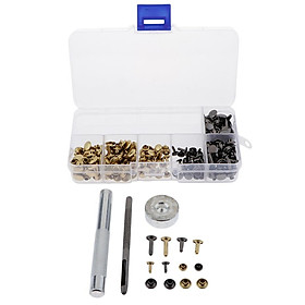 240 Bộ May Snap Ốc Vít Popper Báo Chí Đính Nút Da Dụng Cụ