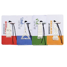 Bộ 4 Đánh Dấu Sách Bookmark Mô Hình Kiến Trúc Kỳ Quan Châu Âu