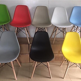 Mua Ghế eames  ghế lưng nhựa chân gỗ nhập khẩu  ghế làm việc - phòng khách - cà phê - học tập