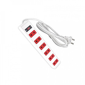 Mua Ổ cắm Điện Quang ECO ĐQ ESK 2WR 62ECO (6 Lỗ 2 chấu  dây dài 2m  màu trắng đỏ)