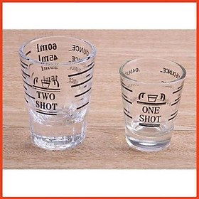 Ly thủy tinh đong định lượng 30ml, 60ml vạch chia màu đen