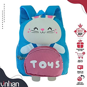  Ba lô cặp sách trẻ em cho bé bỉm sữa mầm non mẫu giáo đi học, đến trường hình thỏ toys có chân rát đáng yêu thích hợp đi chơi, đi học,  túi đeo cho bé trai bé gái từ 1 đến 6 tuổi Vinhan BL21