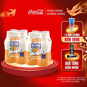 Combo 2 Lốc 4 Chai Thức Uống Từ Sữa Chua Nutriboost Vị Cam 170ml/chai Sale 12.12  Cocacola