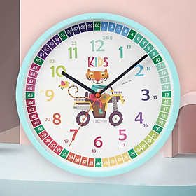 10" Analog Clock for Kids Teaching Clock Silent for Kids School Home Teachers Living Room