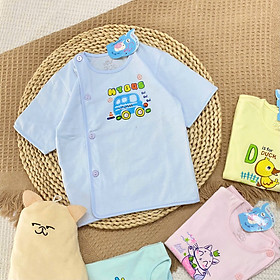 (J06TN) ÁO BÁC SĨ TAY NGẮN MÀU CHO BÉ 3-9kG - JOU - X DƯƠNG