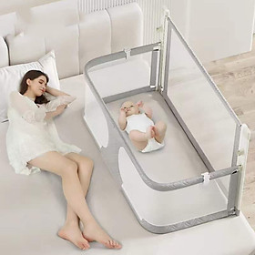 Nôi ngủ chung giường Babybed kết hợp thanh chắn cao cấp cho bé từ 0-3 tuổi, khung thép dày, bảo hành 12 tháng