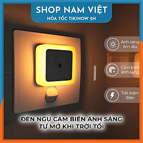 Đèn Ngủ Cảm Biến Ánh Sáng Tự Bật Ban Đêm, Ánh Sáng Dịu, Tiết Kiệm Điện