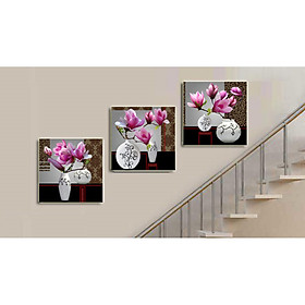 Mua Tranh treo tường  tranh treo Cầu Thang CT11/Gỗ MDF cao cấp phủ kim sa/ Chống ẩm mốc  mối mọt/Bo viền góc tròn