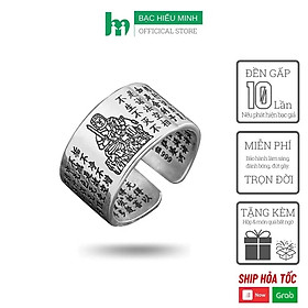 Nhẫn Nam Bạc Thái Phật Bản Mệnh Bất Động Minh Vương Tuổi Dậu BẠC HIỂU MINH NA543-D