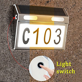 Mua Bảng Số Nhà Có đèn LED năng lượng mặt Trời Plate Number Lamp 3Tone Màu