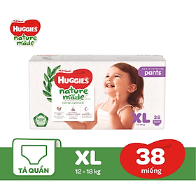 (GIAO NHANH 2H) Tã/bỉm quần cao cấp Huggies Nature made đủ size M58/L44/XL38/XXL26 Vaca Baby House