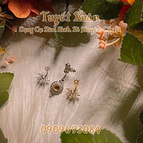 Khuyên rốn hoa văn thời trang chất liệu titan không rỉ đá sáng đẹp sang trọng thời thượng dành cho bạn nữ- GRKRHV03