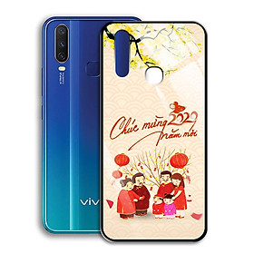 Ốp Lưng Kính Cường Lực cho điện thoại Vivo Y12 - 0361 7982 HPNY 24 - Tết đoàn viên - Hàng Chính Hãng