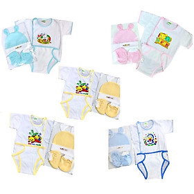 Combo 5 SET cho bé sơ sinh cotton -NGAU NHIEN
