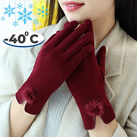 Găng Tay Len Nhật Bản Cảm Ứng Điện Thoại Chất Len Cashmere Cao Cấp Dành Cho Nữ - Găng Tay Giữ Ấm Xịn G7